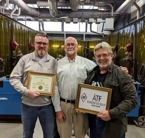 welding lab designated an accredited test facility.