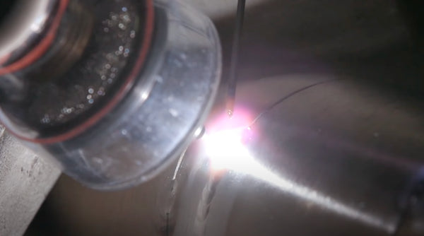 welding titanium with 100% argon