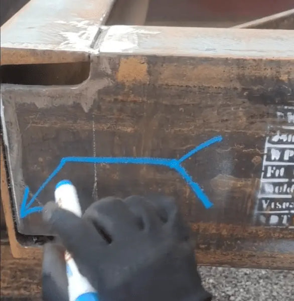 welding symbol arrow reference line tail.