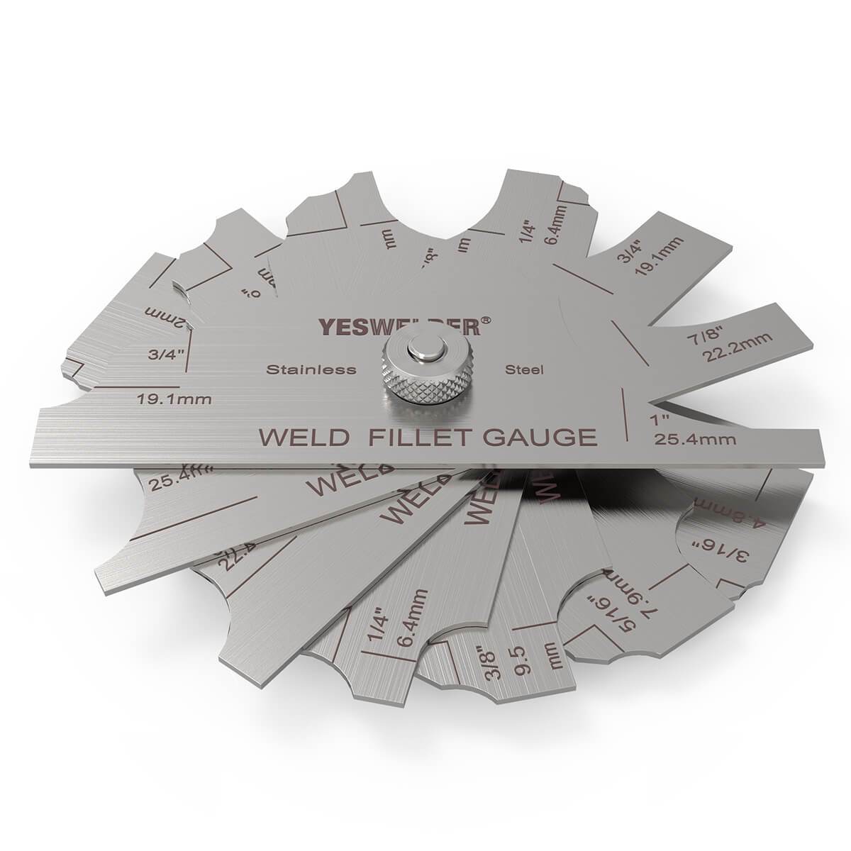 Metal Weld Fillet Gauges Set (7PCS) 1/8''-1'' | Welding Inspection Test ...