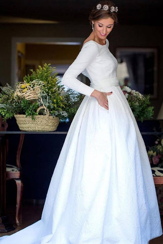 simple wedding bridal dress
