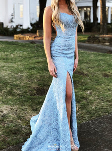 long blue prom dresses uk