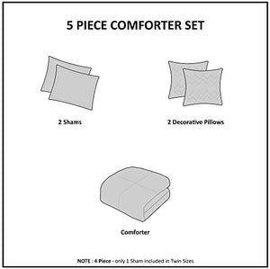 Microfiber Metallic Bedding Set 5 Piece