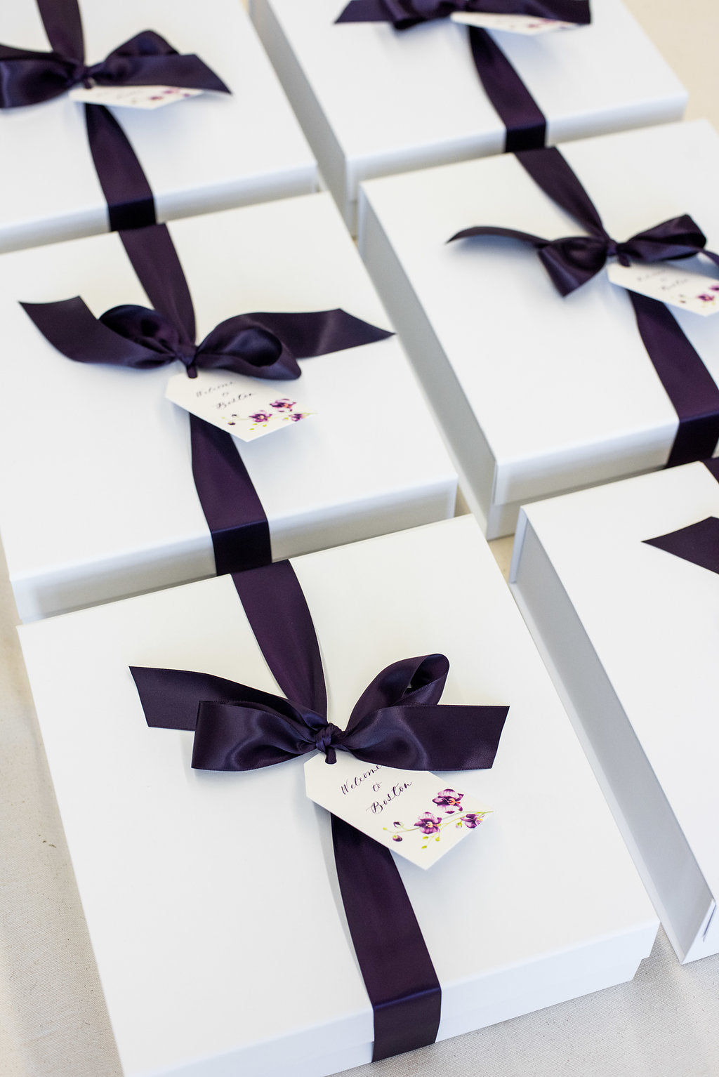 Boston wedding welcome gift boxes