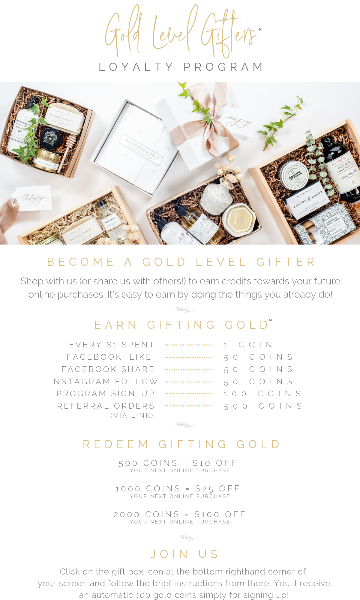 curated gift box business loyalty rewards program
