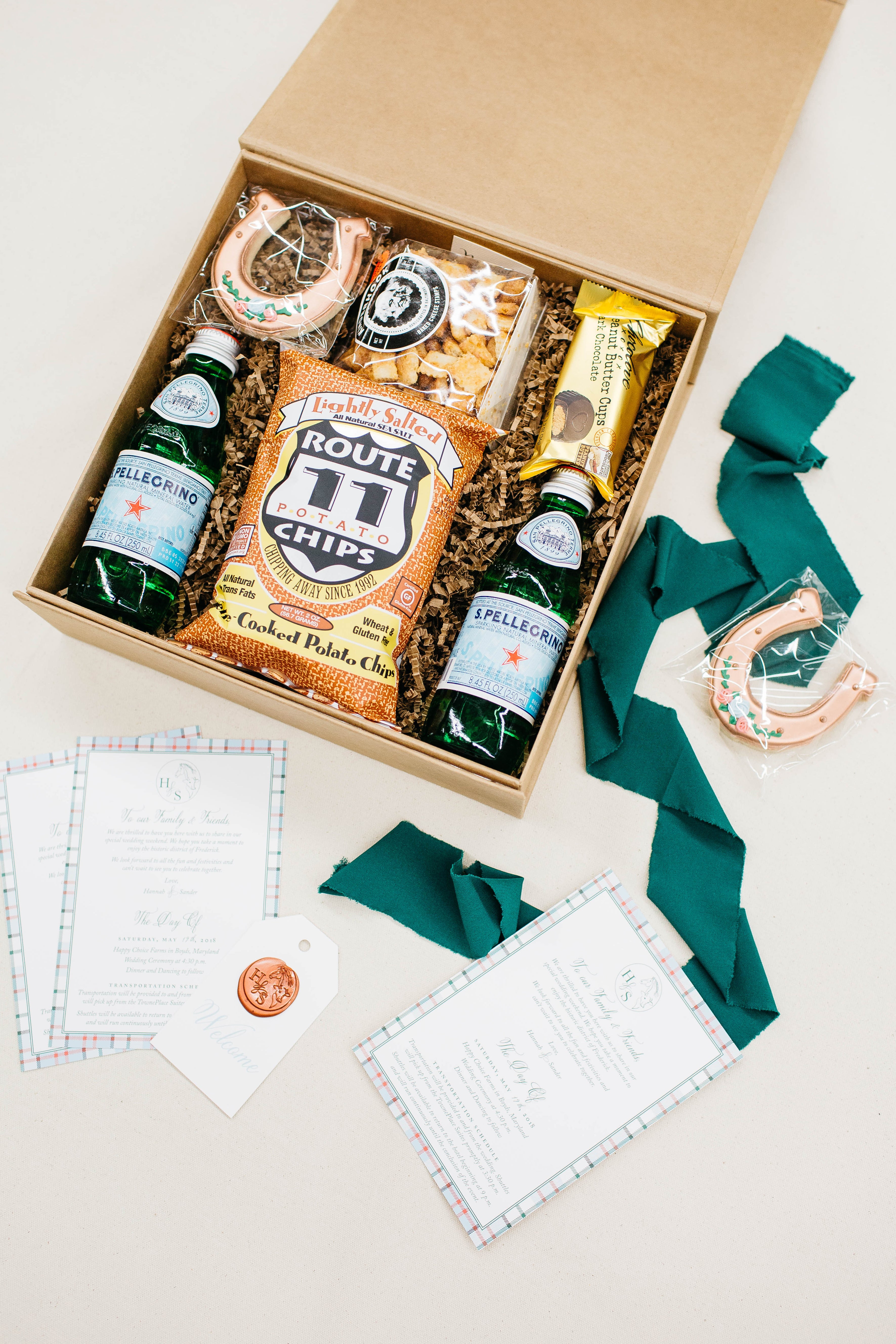 Custom wedding welcome gift box