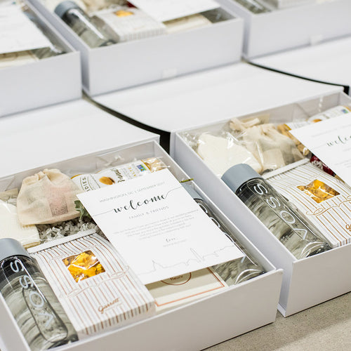 Gallery: Neutral and Classic Washington DC Wedding Welcome Boxes