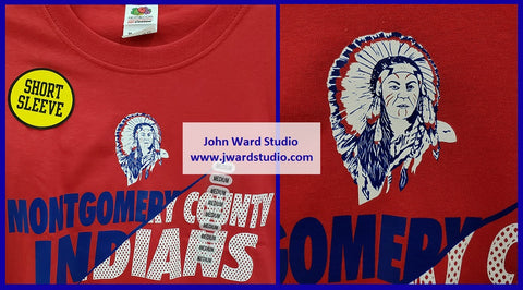 Indian Logo on shirts by John Ward