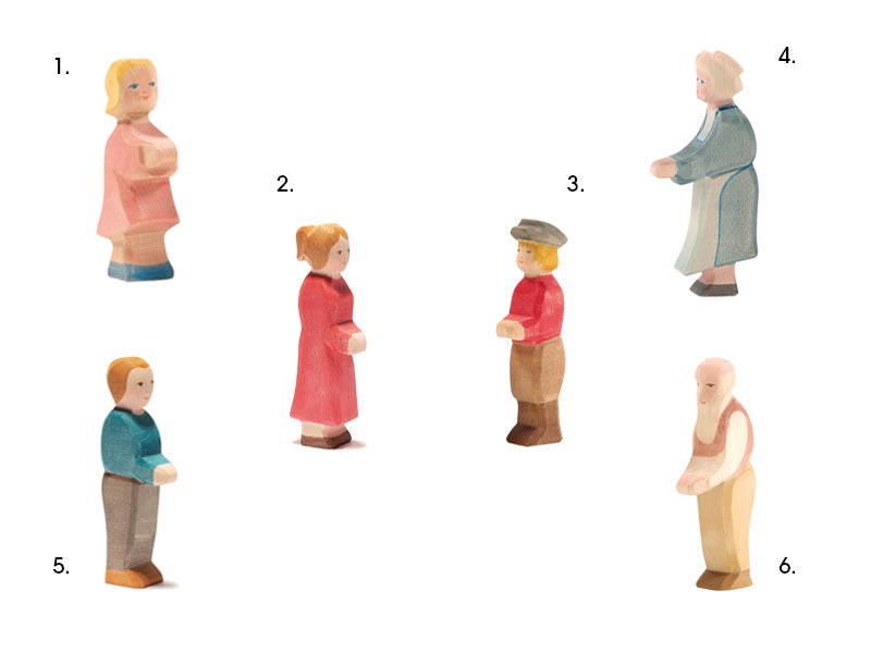 Ostheimer family people wooden figures uk