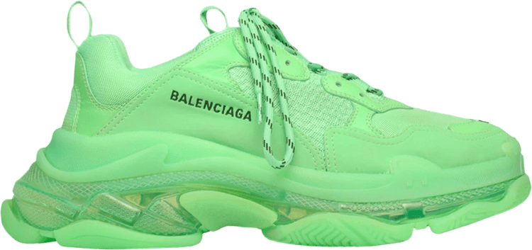 balenciaga neon green trainers