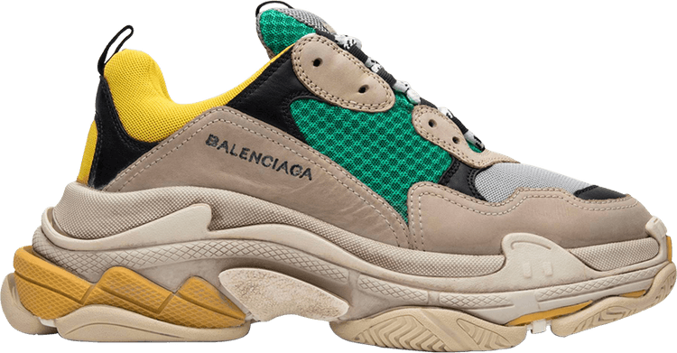 balenciaga triple s green yellow