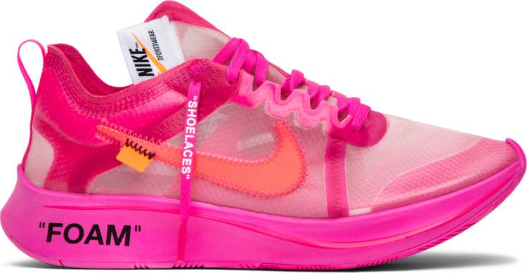 nike off white zoom fly pink