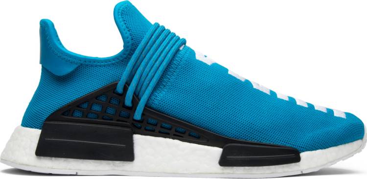 blue human race shoes