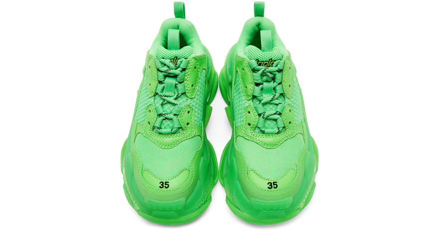 neon green balenciaga trainers