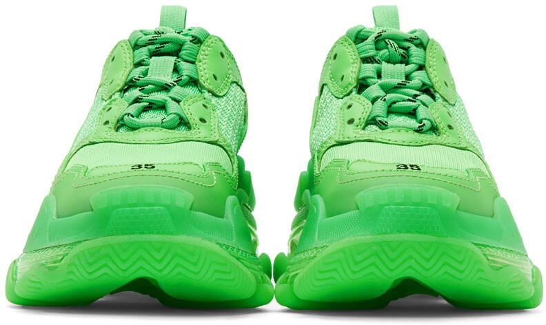 balenciaga neon green trainers