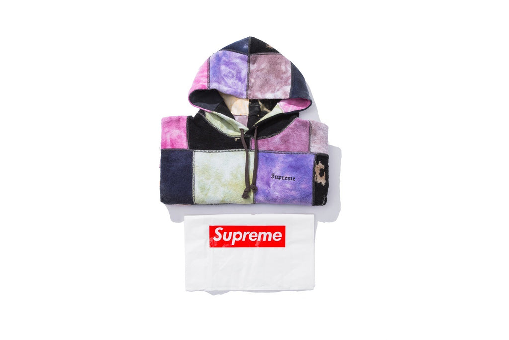 patchwork tie dye hoodie