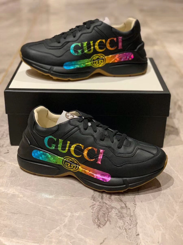 gucci rhyton iridescent logo