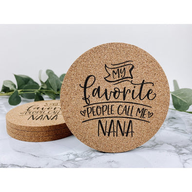 My Favorite People Call Me Mom Cork Or Sandstone Coasters – WT Custom  Desgins, LLC