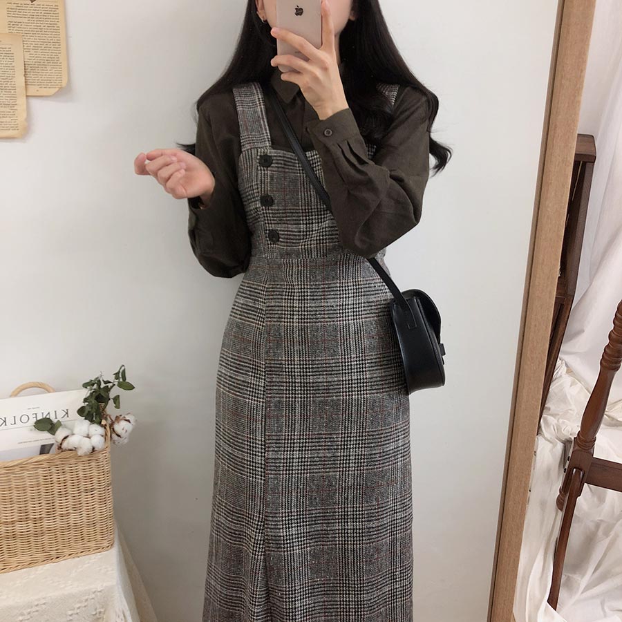 korean overall dress