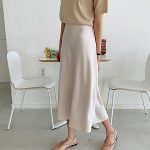 Korean Style] Dolth Satin A-Line Long Skirt – Ordicle