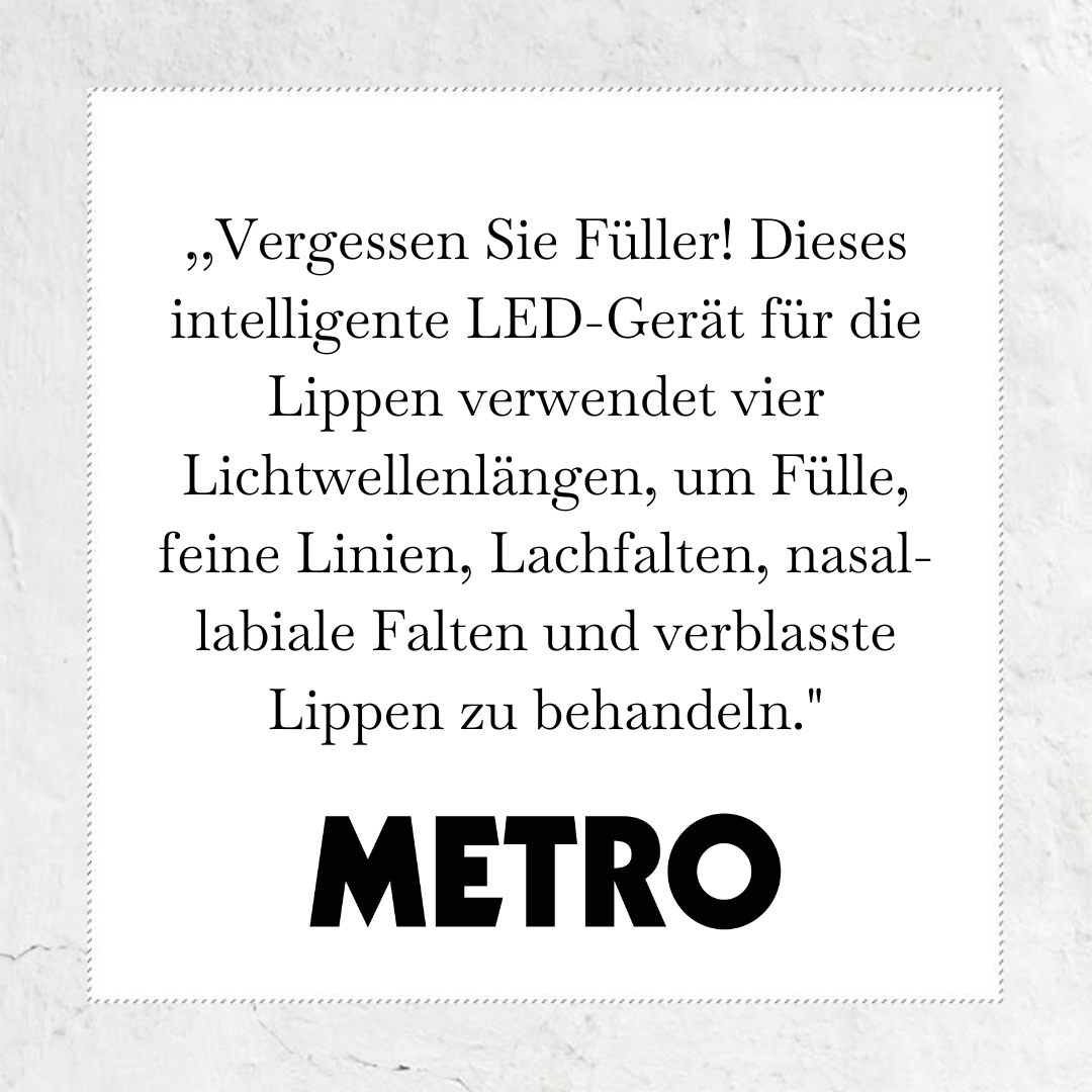 Vergessen Sie Füller! Dieses intelligente LED-Gerät für die Lippen verwendet vier Lichtwellenlängen, um Fülle, feine Linien, Lachfalten, nasal-labiale Falten und verblasste Lippen zu behandeln - METRO