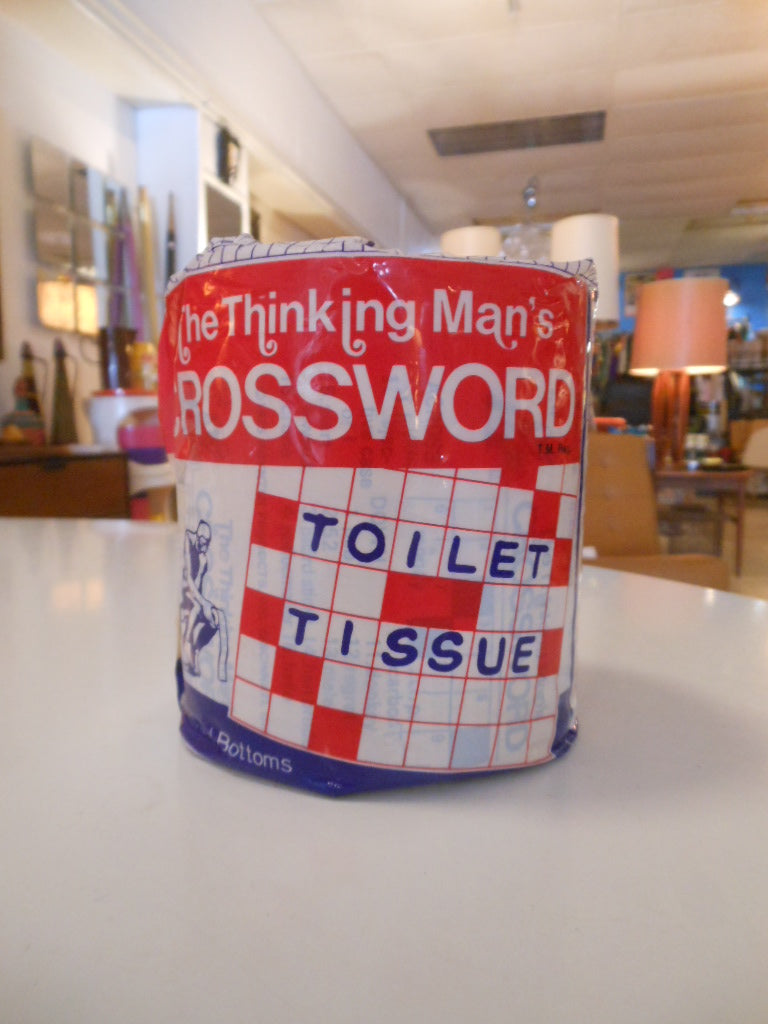 Vintage Crossword Puzzle Toilet Paper Retro on 8th