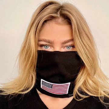 American Flag Patch Beanie - Multifunction Face Scarf