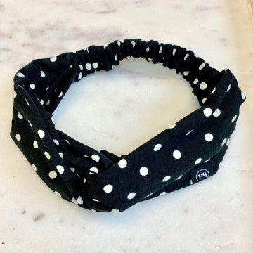 Printed Knot Headband Polka Dot