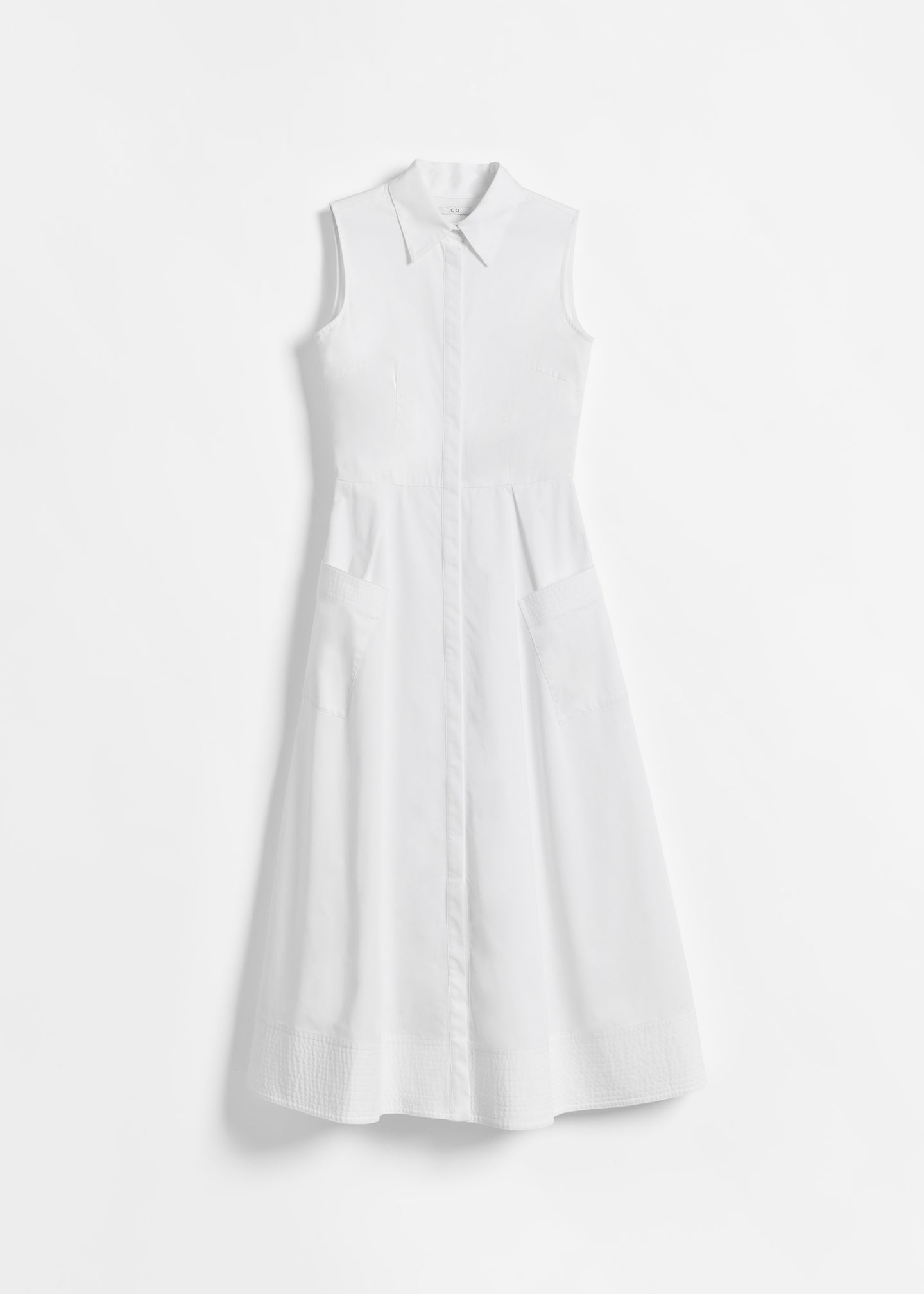 Sleeveless Button Down Dress - White | CO