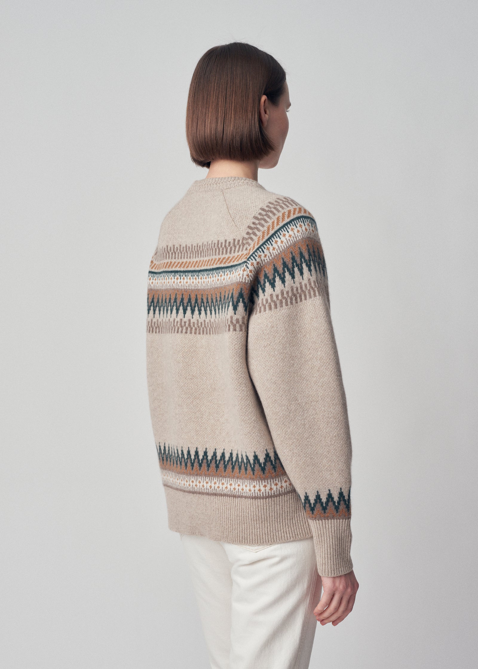 CO - Crew Neck Sweater in Cashmere - Fair Isle