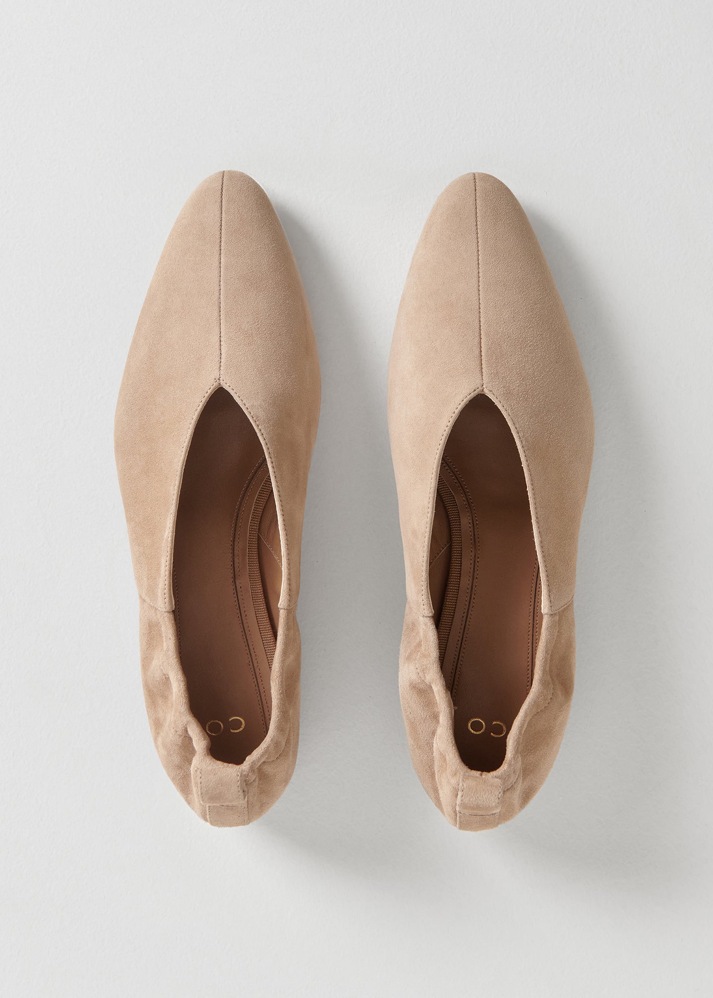 khaki ballet flats