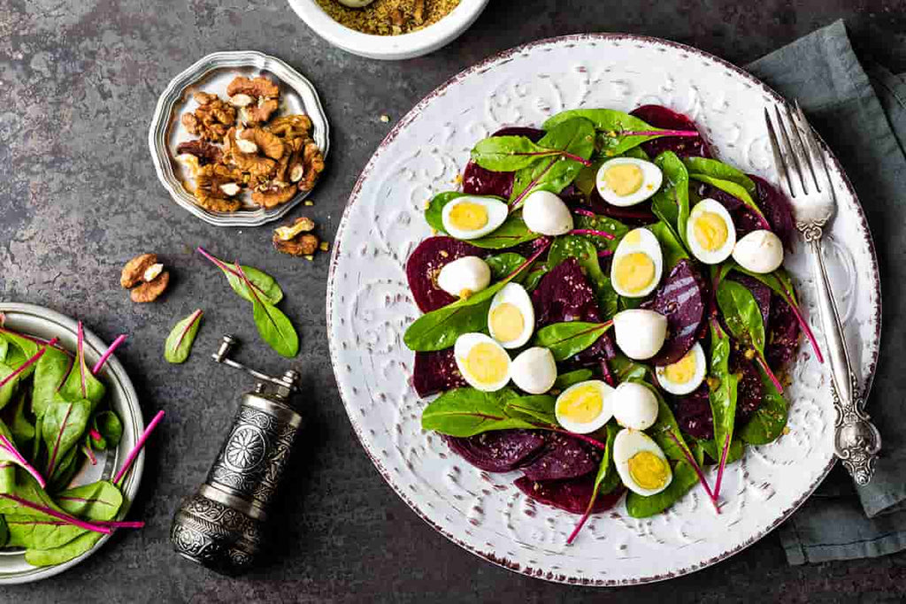 Foods that are rich in biotin include eggs, nuts, and leafy green vegetables. Other important nutrients for hair health include iron, vitamin D, and omega-3 fatty acids.