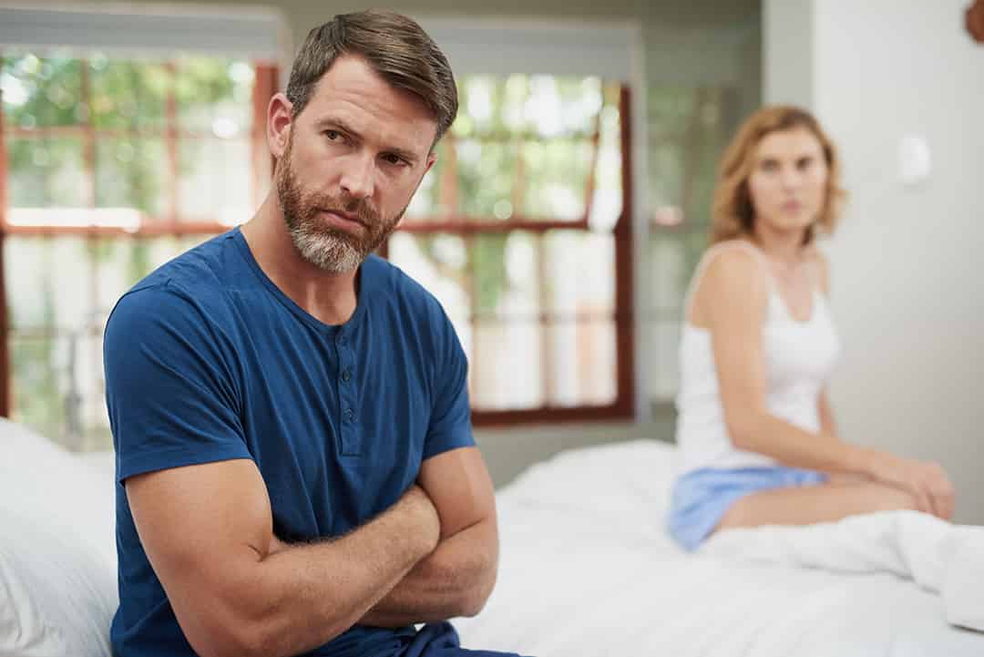 Why do men may lose an erection during sex?
