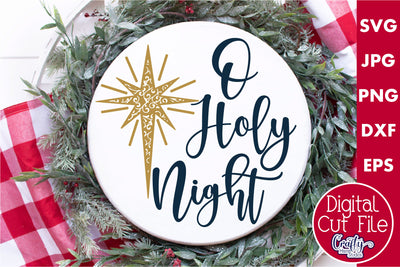 O Holy Night Lyrics and Nativity Christmas 3D Sign - Farmhouse Decor - –  The Crafty Shambles