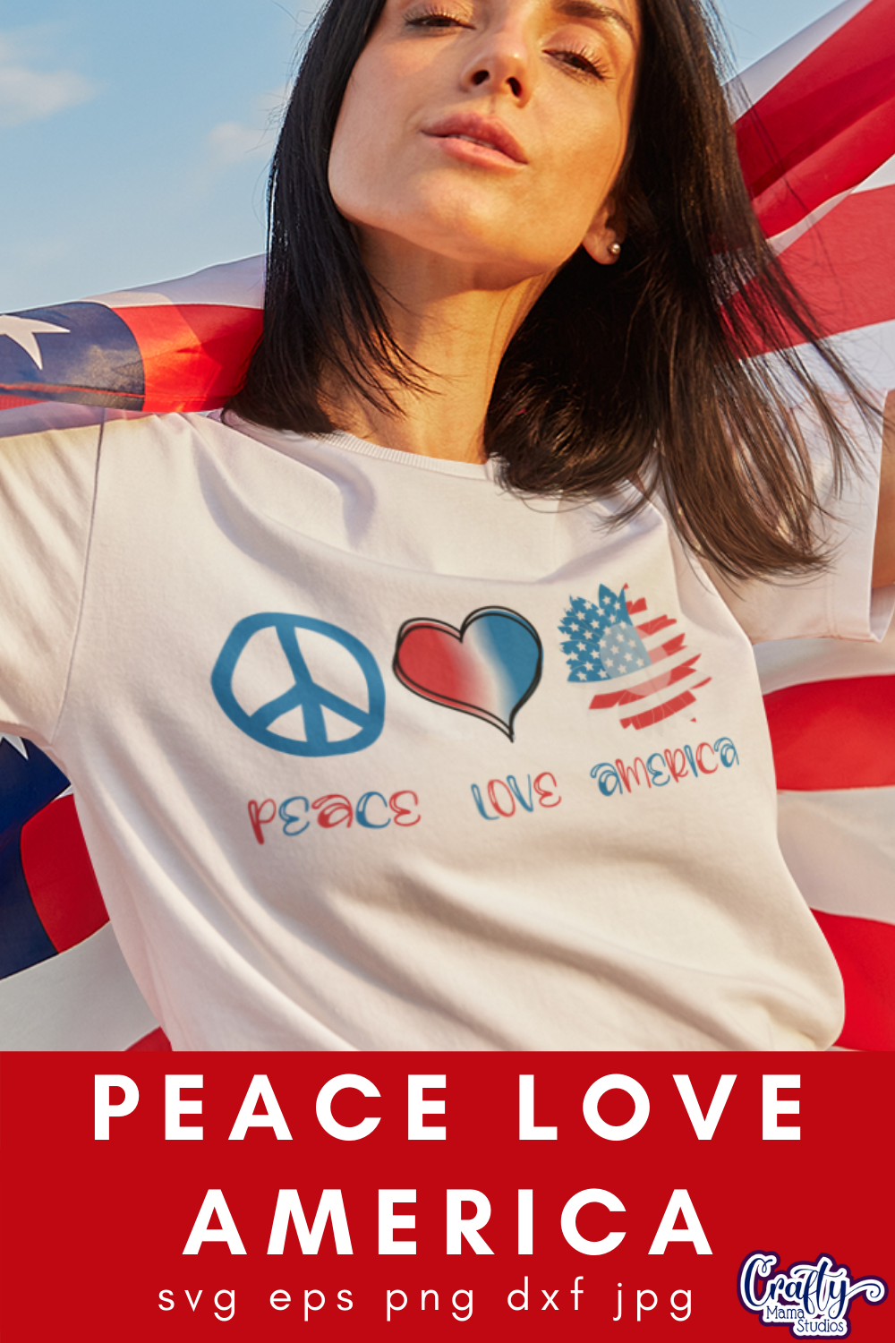 Free Free 118 July Svg Peace Love America Svg SVG PNG EPS DXF File