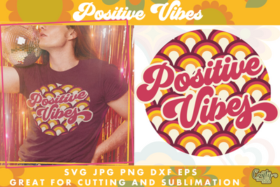 Good Vibes Only SVG, Retro Hippie Cut File