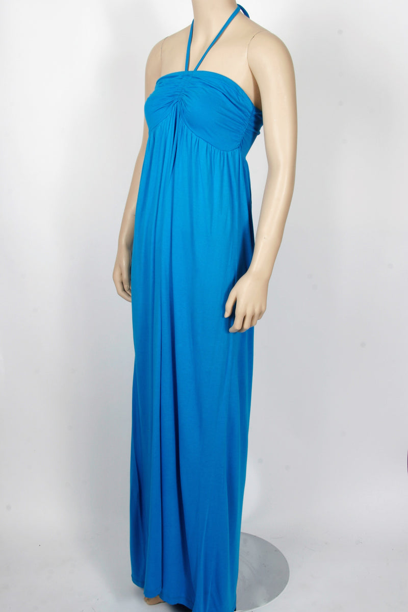 NWOT Asos Blue Tie Neck Maxi Dress-Size 4 – Second Bite