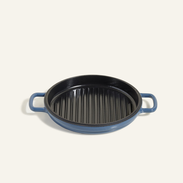 Our Place Cast Iron Hot Grill | Toxin-Free, 10.5 Round, Enameled Cast Iron Grill Pan | Indoor Serious Searing & Grill Marks | Oven Safe Up to 500°F