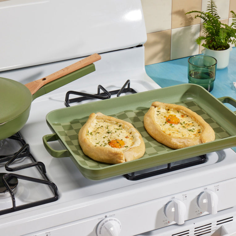 Our Place Ovenware Set | 5-Piece Nonstick, Toxin-Free, Ceramic, Stoneware  Set with Oven Pan, Bakers, & Oven Mat | Space-Saving Nesting Design 