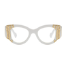 Idril Oversized Square Frame with Metal Accents Sunglasses