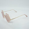 Bee-Stung Lips Frame Metal Vintage Sunglasses - Shadeitude