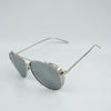 Gia A1 Crossbar Metal Pilot Mirrored Sunglasses - Shadeitude