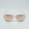 Gia A1 Crossbar Metal Pilot Mirrored Sunglasses - Shadeitude