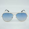 Janiya Gradual Color Lenses Metal Frame Aviator Sunglasses - Shadeitude