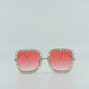 Oversized Chain Link Ombre Square Sunglasses - Shadeitude