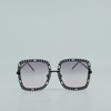 Oversized Chain Link Ombre Square Sunglasses - Shadeitude