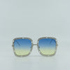 Oversized Chain Link Ombre Square Sunglasses - Shadeitude