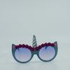 Magical Unicorn Round with Unicorn Horn, Cat Eye Kids Sunglasses - Shadeitude