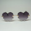 Love on Edge Rimless Heart Sunglasses - Shadeitude