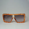 Luxury Chic Geometric Thick Side Window Temple Sunglasses - Shadeitude